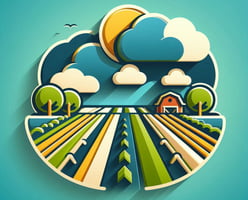 paisaje, sol, tierra, campo y nubes 