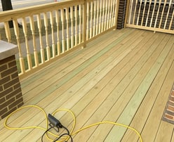 fully built front porch deck