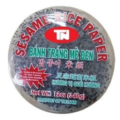 Black Sesame Rice Paper,Bánh tráng mè đen UpBe Food 