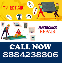 a tv repair shop with a tv and a tv