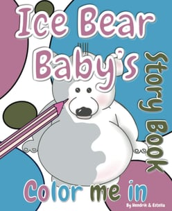 ice bear baby story colouring book