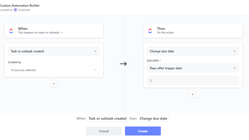 ClickUp Automation Task Created & Due Date Example