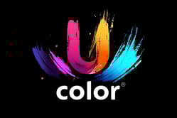 a colorful logo for a color - changing color scheme