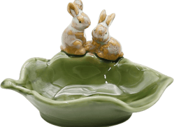 Rabbit Ceramic Soap Dish Key Bowl Jewelry Dish