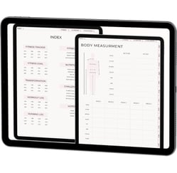 a tablet computer with a tablet and a tablet with a body measurement
