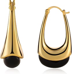 gold-plated-amber-resin-hoop-earrings-for-women-trend