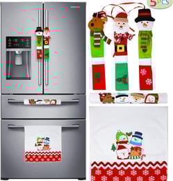 JOYIN 5 Pieces Christmas Kitchen Appliance Handle Covers