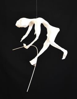 mobile sculpture papier personnage mouvement