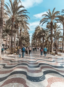 Passeig Esplanada d'Espanya - beautiful street - trees - 🌴 