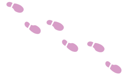 Set of footprints, I can help you on our business journey.