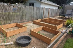 Garden boxes in progress of being build