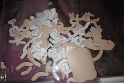Cutting out the leather