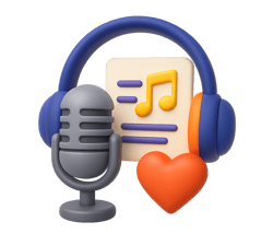 a microphone and headphones with a microphone