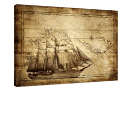 Clipper Ship wall art Dark Academia