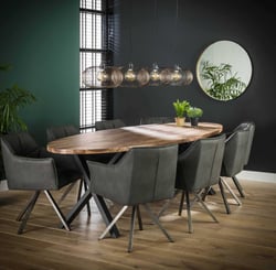 table ovale en bois