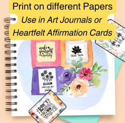 Selfhelp free printables in art journal