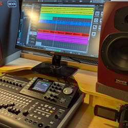 Recording studio recording Angie Jean song When I see you