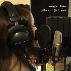 Angie Jean Singing When I See You in Recording Studio