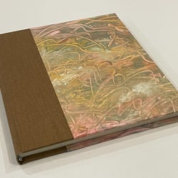 Journal, hardcover, paste paper swirl - Bound Impressions