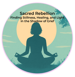 Sea Green Image with meditating woman in a sunset
