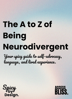 A to Z of being neurodivergent graphic on language