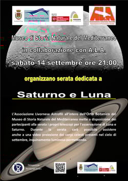 Locandina per serata Museo di Storia Naturale del Mediterraneo