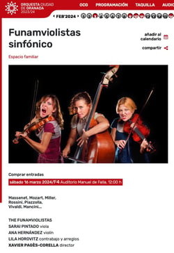 Funamviolistas Sinfónico, conciertos didácticos con orquesta sinfónica