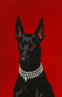 Huzaifa Creative Studio™ \\A Dog Wearing A Jewelery Set