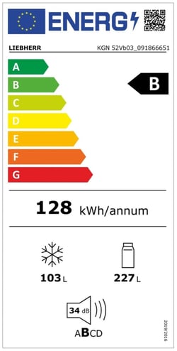 Energielevel vom Liebherr KGN 52Vb03