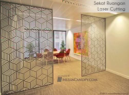 sekat kaca, sekat aluminium