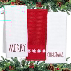 100% Cotton, Embroidered Dish Towels
