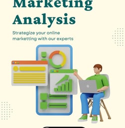 "A dynamic digital marketing team working on a strategy, with various digital tools and graphs displ