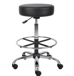 Boss Office Products Boss Office Caressoft Medical/Drafting Stool, Black for lash artist