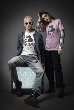 vivid calm designs, side gig club, Sleepless Grind, Hustler Cat, Vivid Black, black cat, Late-night 