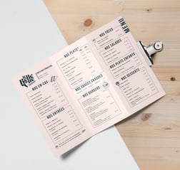 Projet de mise en page de menu - Belle Vue Esneux