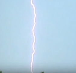 A lightning strike