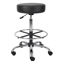Boss Office Products Boss Office Caressoft Medical/Drafting Stool, Black for lash artist