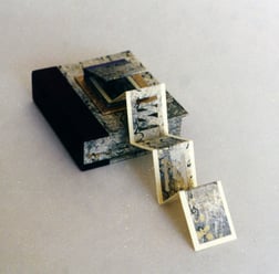 Small box with accordion fold out on lid - Bound Impressions