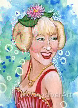 Illustrations from The Mermaids of New Orleans by New Orleans artist & illustrator Melissa Vandiver.