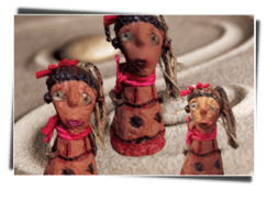 muñecas de barro