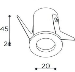 dibujo foco empotrable minusvalorado