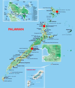 Philippines Palawan map