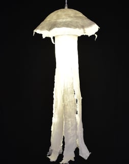 méduse suspension lumineuse papier sète