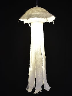 méduse suspension lumineuse papier sète