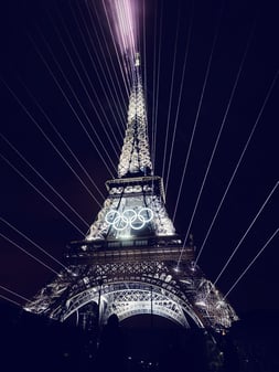 Eiffel tower during the Opening Ceremony of the Olympic Games