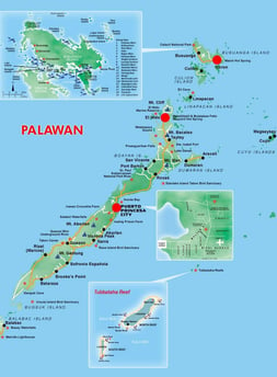 Philippines Palawan map