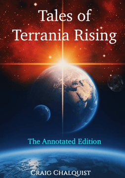 Annotated Tales of Terrania Rising cover.