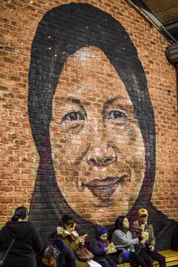 Mural by Cam Scale in the South Melbourne Market