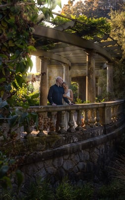 Bride and groom eloping at haley castle on Vancouver island