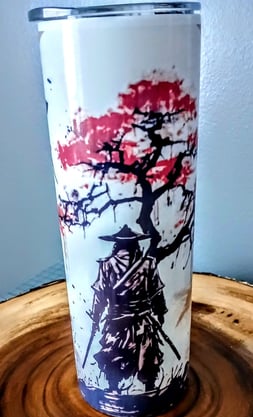 sublimation traditional japanese design on 20oz tumbler